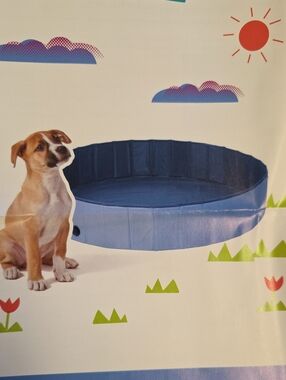 Frisco Blue Foldable Dog Pool for Pets